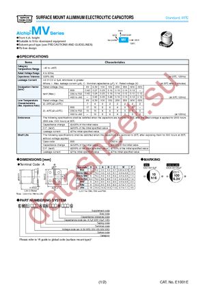 EMV-100ADA221MH63G datasheet  